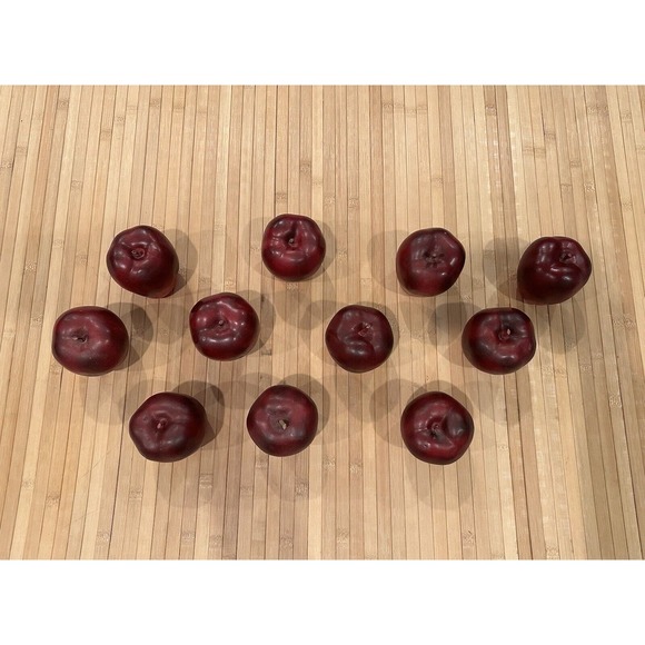 Set of 11 Realistic Medium Faux Red Apples Farmhouse Cottage Fall Decor - Picture 3 of 5